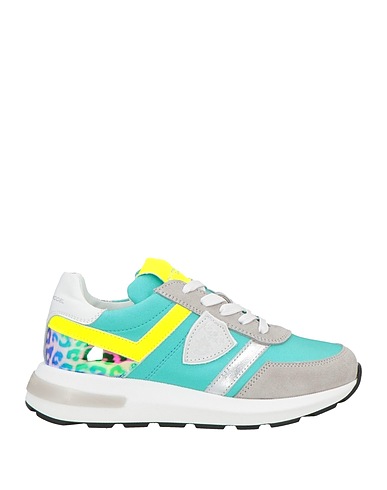 PHILIPPE MODEL Sneakers Turquoise 41% Calfskin, 30% Polyester, 27% Polyamide, 2% Polyurethane