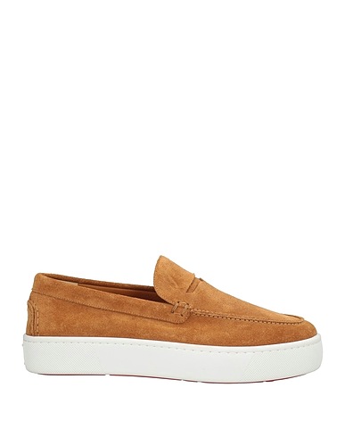 CHRISTIAN LOUBOUTIN Mocassino Cammello Pelle