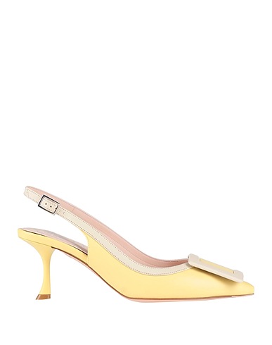 ROGER VIVIER Décolleté Giallo pastello Pelle