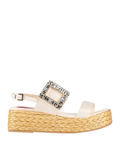 ROGER VIVIER Espadrilles Weiß Leder