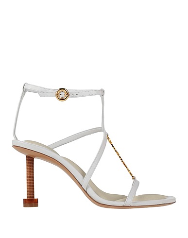 JACQUEMUS Sandals White Textile fibres
