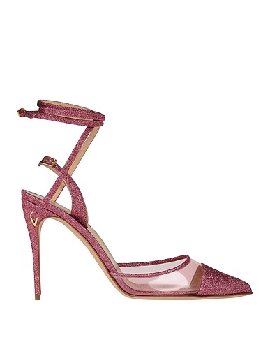 JENNIFER CHAMANDI Pump Pink Leather, Textile fibers