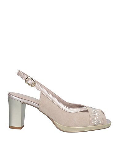 CINZIA SOFT Sandals Grey Textile fibres