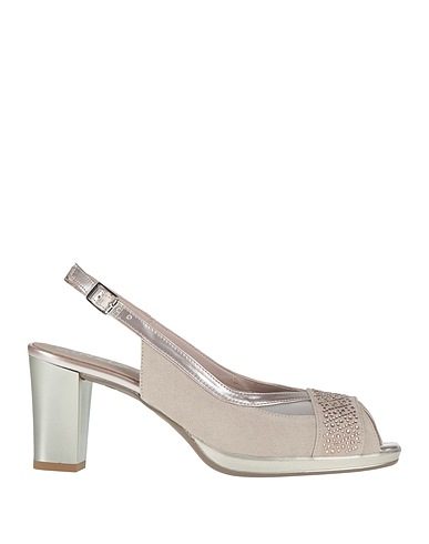 CINZIA SOFT Sandals Light grey Textile fibres