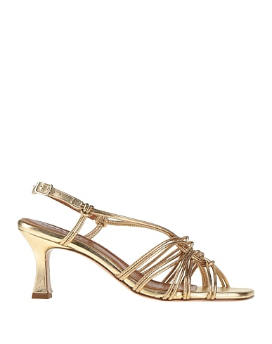 SOULIERS MARTINEZ Sandals Gold Leather