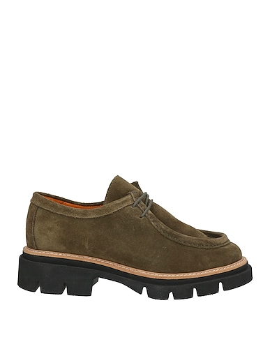 SILVIA ROSSINI Laced shoes Military green Leather