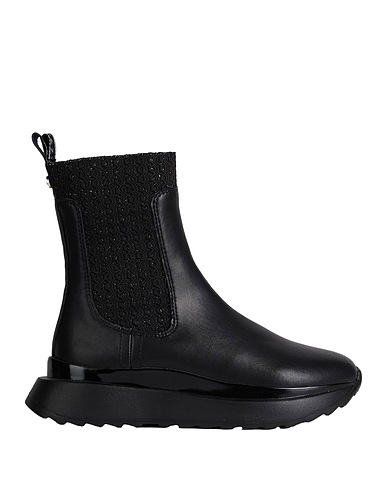 APEPAZZA Ankle boot SPORT Black Leather, Textile fibres