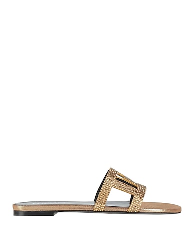 VERSACE Sandals Gold Leather