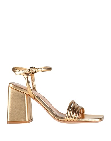 GIANVITO ROSSI Sandals Gold Leather