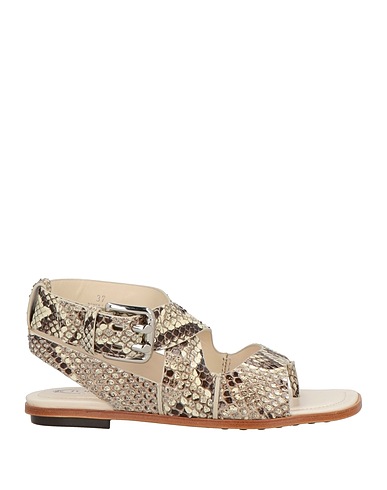 TOD'S Flip flops Cream Snakeskin