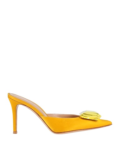 GIANVITO ROSSI Mules and clogs Marigold Textile fibers