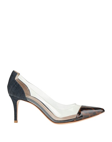 GIANVITO ROSSI Court Dark brown PVC - Polyvinyl chloride, Textile fibres