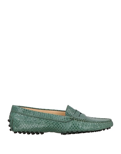 TOD'S Mokassins Grün Schlangenhaut