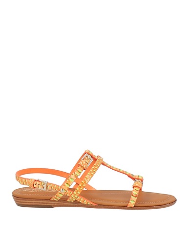 TOD'S Sandals Orange Snakeskin