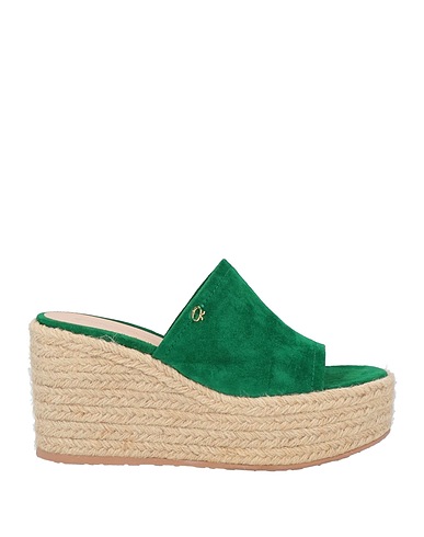 GIANVITO ROSSI Espadrilles Emerald green Leather