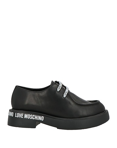 LOVE MOSCHINO Laced shoes Black Leather
