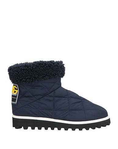 DOLCE&GABBANA Ankle boot Navy blue 76% Polyamide, 16% Polyester, 8% Polyurethane