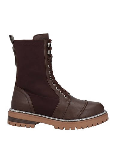 TUA BY BRACCIALINI Ankle boot Chocolate brown Textile fibers, Lycra®