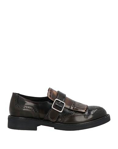 OVYÉ Loafers Dark brown Textile fibers
