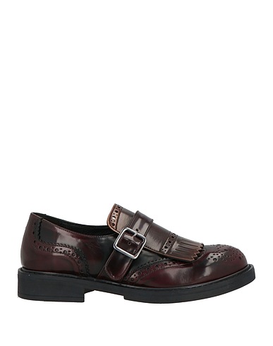 OVYÉ Loafers Burgundy Textile fibres