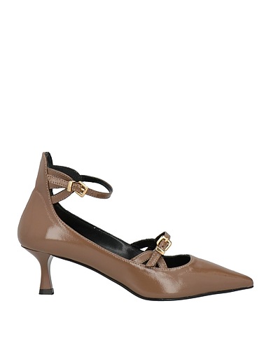 OVYÉ Décolleté PLAYLIST Khaki Pelle