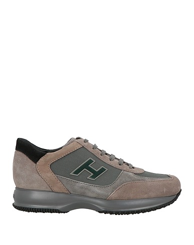HOGAN Sneakers Khaki Leather, Textile fibres