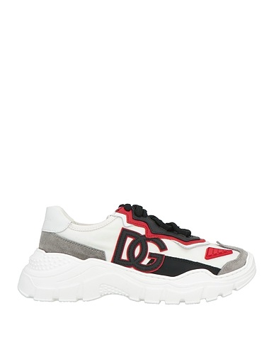 DOLCE&GABBANA Sneakers White 87% Viscose, 9% Calfskin, 4% Polyamide