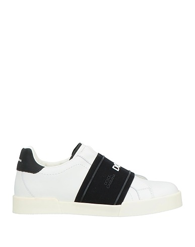 DOLCE&GABBANA Sneakers White 64% Calfskin, 30% Polyamide, 6% Elastane