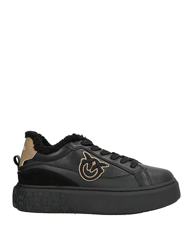 PINKO Sneakers Nero Pelle di vitello, Fibre tessili