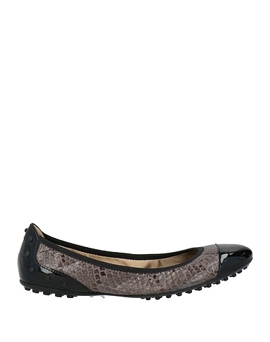 TOD'S Ballet flats Grey Leather
