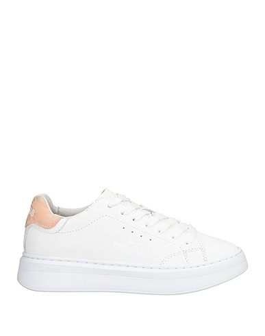 SUN 68 Sneakers Bianco Pelle, Fibre tessili