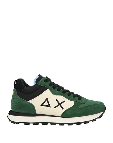 SUN 68 Sneakers Grün Leder, Gewebefasern