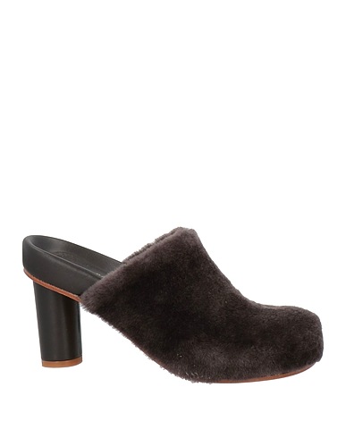 PALOMA BARCELÓ Mules and clogs Dark brown Shearling