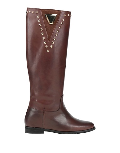 DIVINE FOLLIE Boots Dark brown Leather