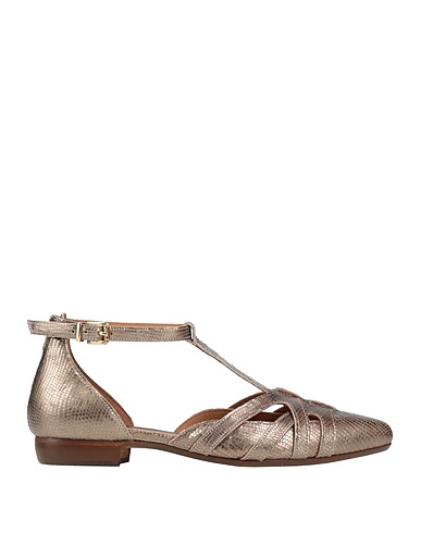 DUCCIO DEL DUCA Ballet flats Bronze Leather