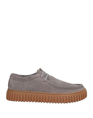CLARKS Laced shoes SIGNATURE Grey Leather