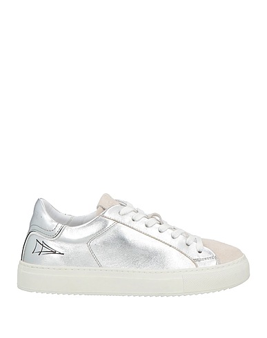 NEVVER Sneakers Argento Pelle