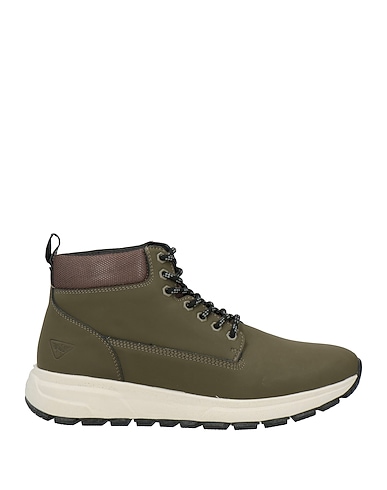 DOCKSTEPS Ankle boot Military green Leather, Textile fibres
