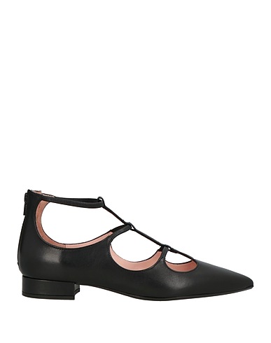 ANNA F. Ballet flats Black Leather