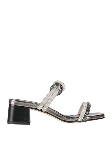 PAOLA FIORENZA Sandals Silver Leather