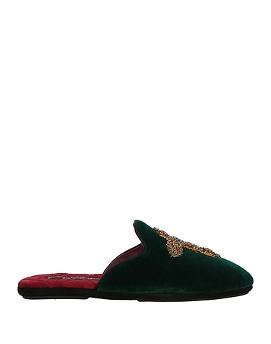 DOLCE&GABBANA Hausschuhe Grün Gewebefasern