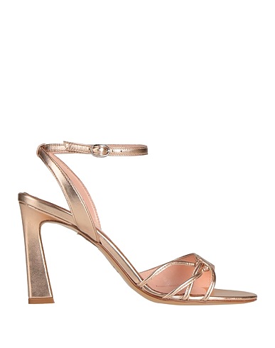 ANNA F. Sandals Rose gold Leather