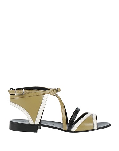 THE OTHER WOMAN Sandals Military green Calfskin