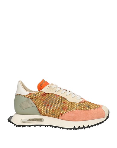 BEPOSITIVE Sneakers Orange Leather, Textile fibers