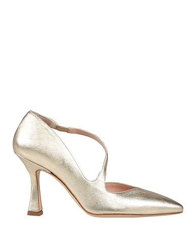 MELLUSO Pumps Platin Leder
