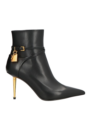 TOM FORD Ankle boot Black Calfskin, Steel, Zamak, Brass