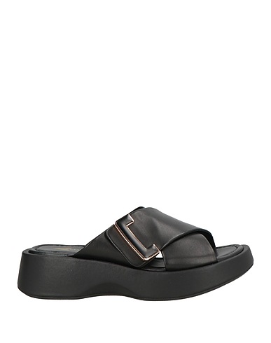 EMANUÉLLE VEE Sandals Black Leather