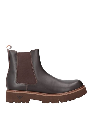 DOCKSTEPS Ankle boot Chocolate brown Leather, Textile fibres