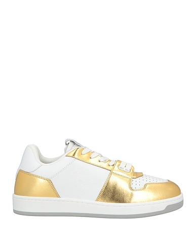 VERSACE Sneakers White Calfskin, Textile fibers