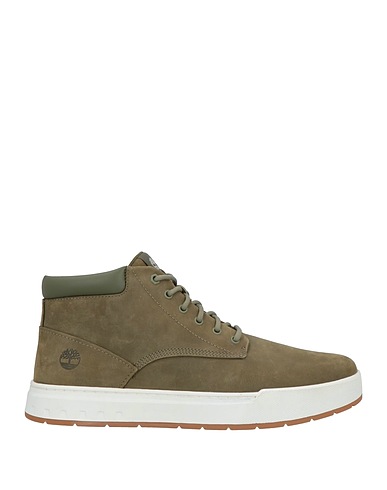 TIMBERLAND Ankle boot Military green Leather, Textile fibres